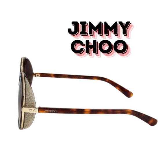 New  AUTHENTIC Round Jimmy Choo Women's Beautiful Sunglasses. Retail : $599.95 - Picture 3 of 4